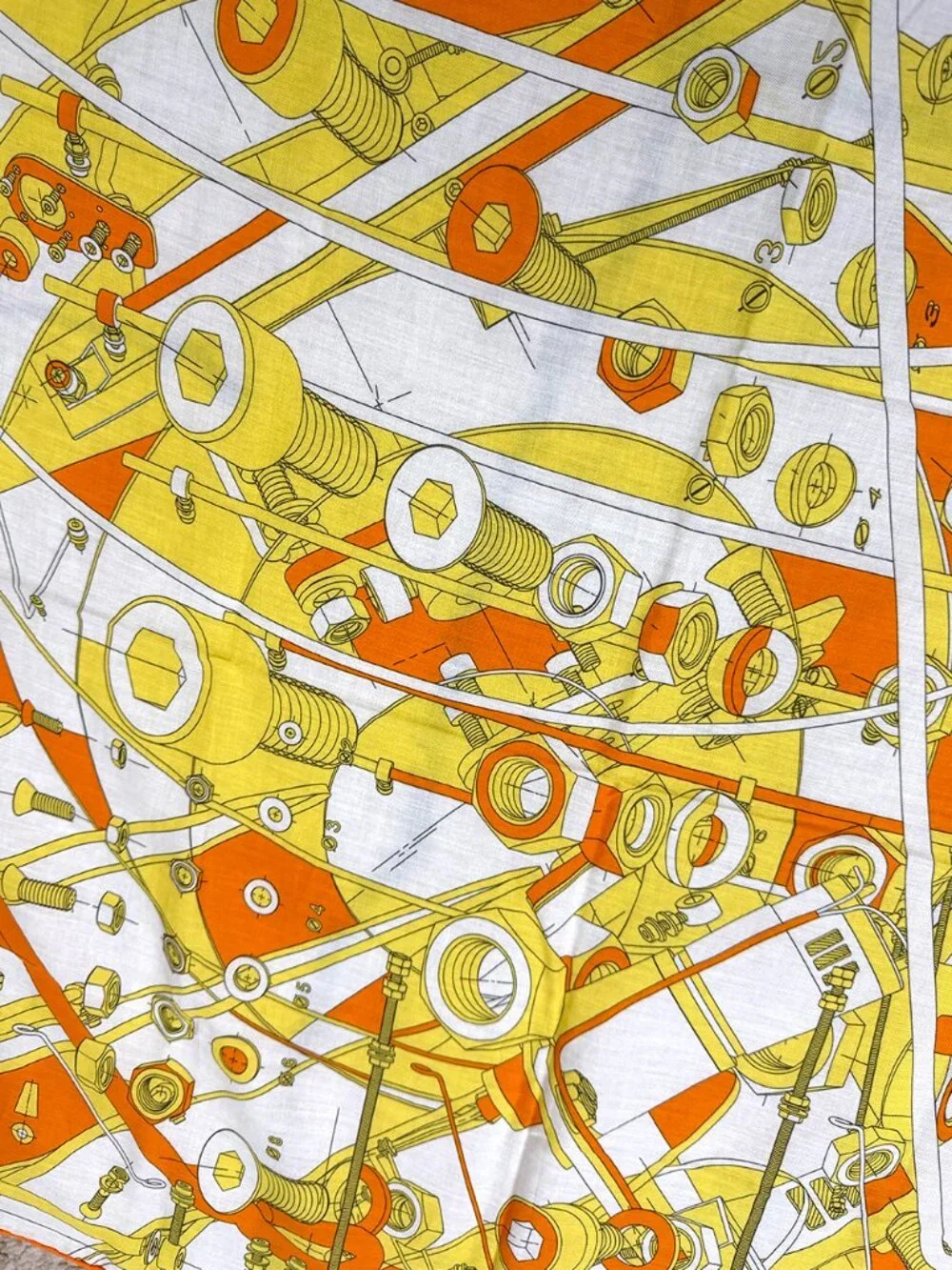 Hermès Step into the Frame 100% Cotton Scarf 2019 Men's Collection